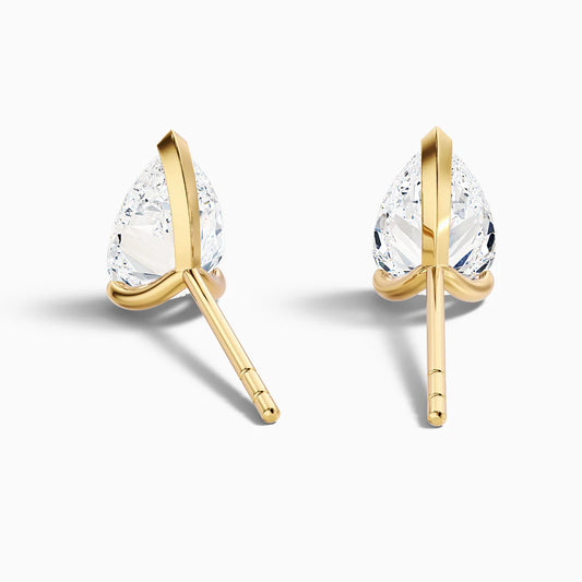 Pear Cut Moissanite Diamond Stud Earrings