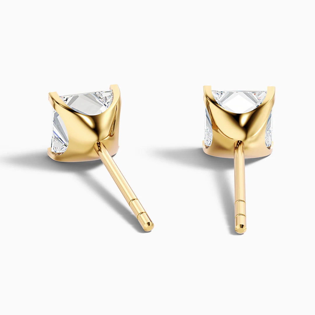 Princess Cut Lab Grown Diamond Stud Earrings