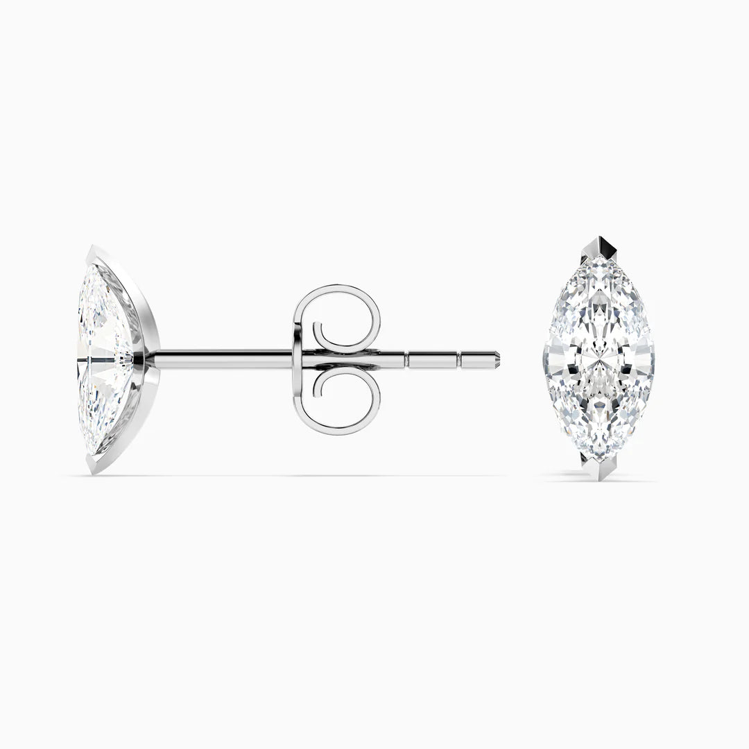 Marquise Cut Lab Grown Diamond Stud Earrings
