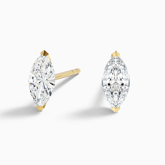 Marquise Cut Moissanite Diamond Stud Earrings